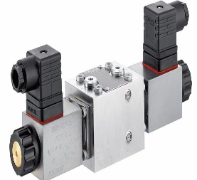 換向座閥，直動式，帶電磁鐵操縱 SEC 6